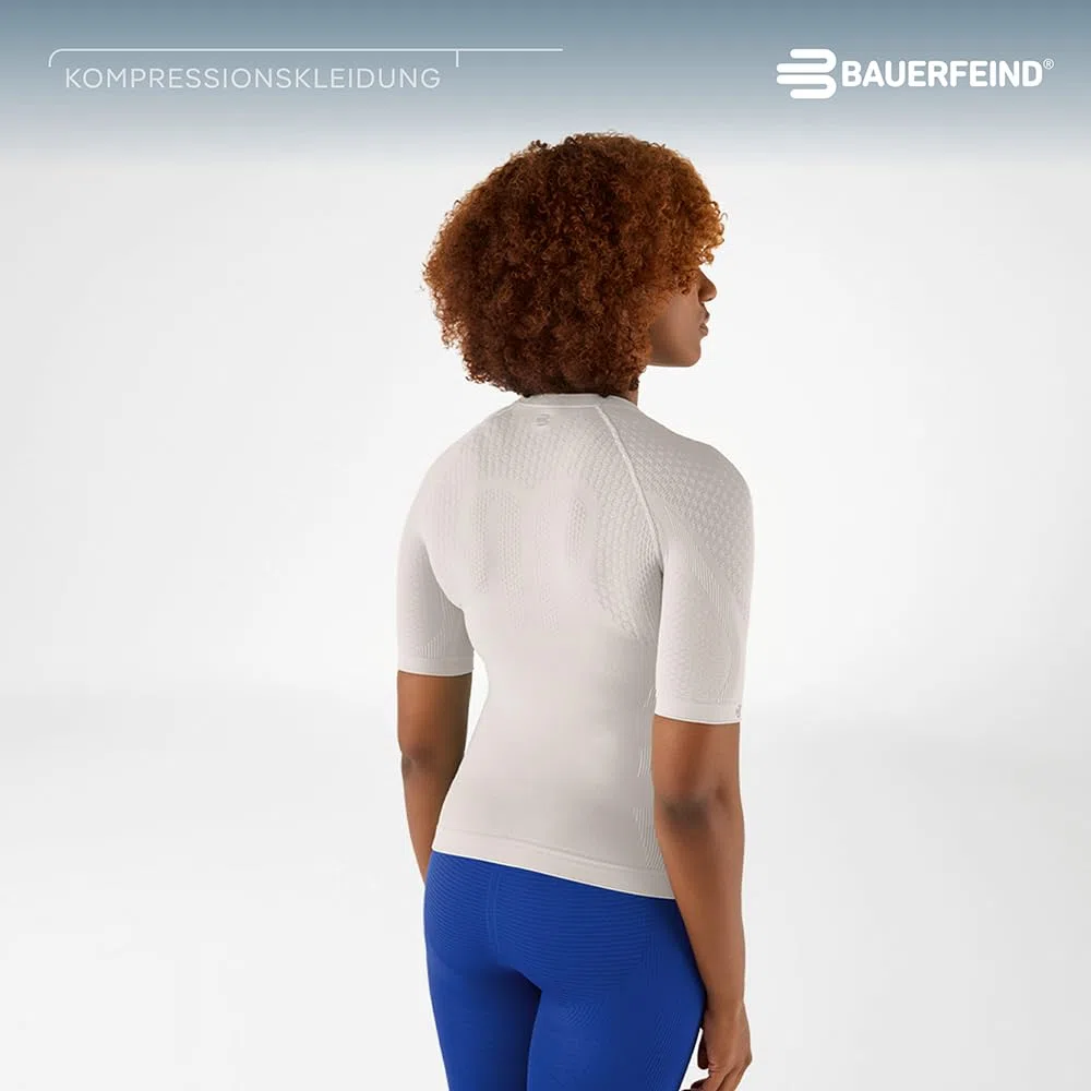 BAUERFEIND Kompressions-Shirt „Sports Compression Shirt Short Sleeve“, Kurzarm-Shirt für Damen, Für verbesserte Durchblutung der Torso- und Armmuskulatur, Polyamid/Elasthan