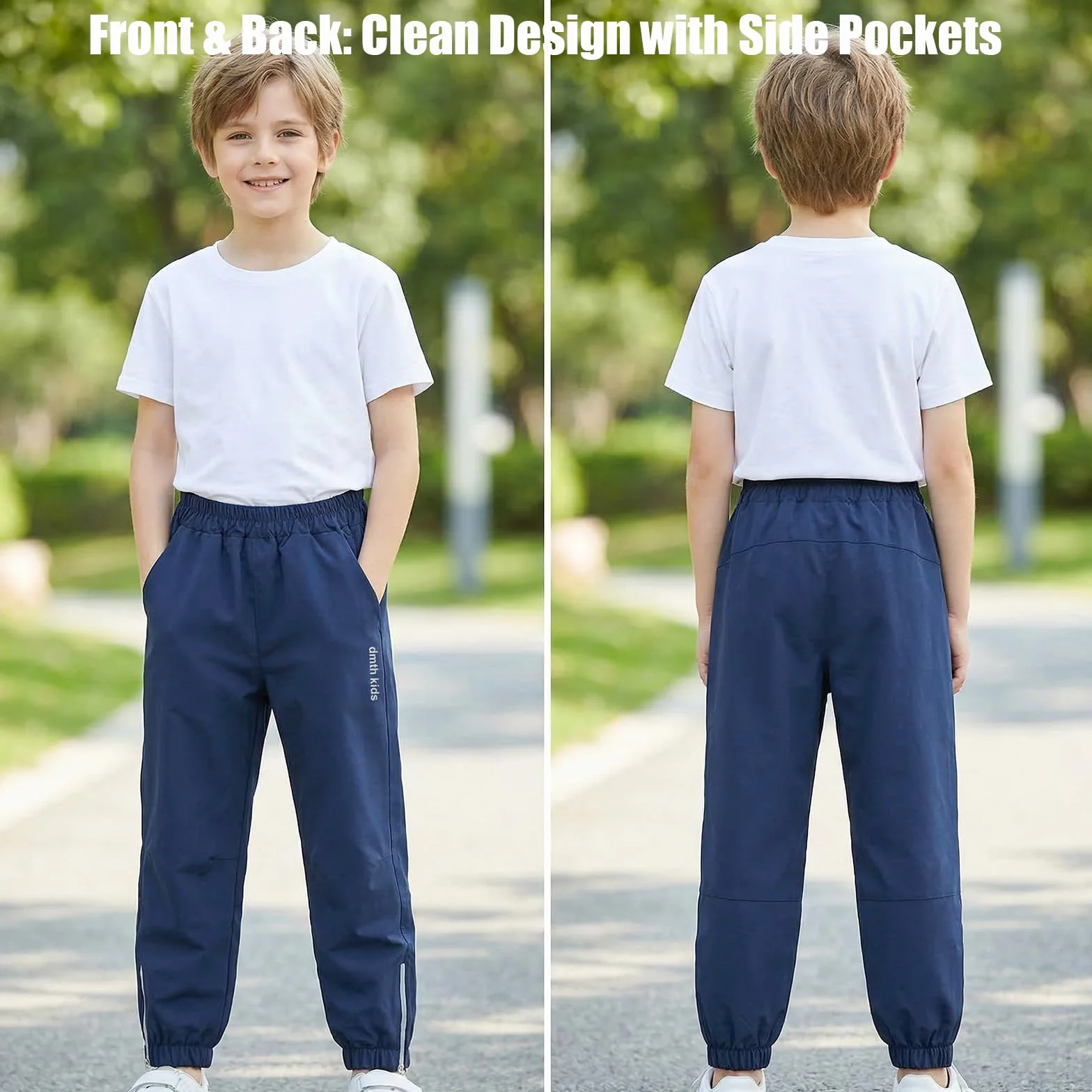 Jungen Mädchen Wasserdicht Hose Wanderhose Leichte Dünne Hosen mit Mesh-Futter Regenhosen Kinder Funktionshose Winddicht Trekkinghose Outdoor Freizeithose Jogginghosen 5-14 Jahre