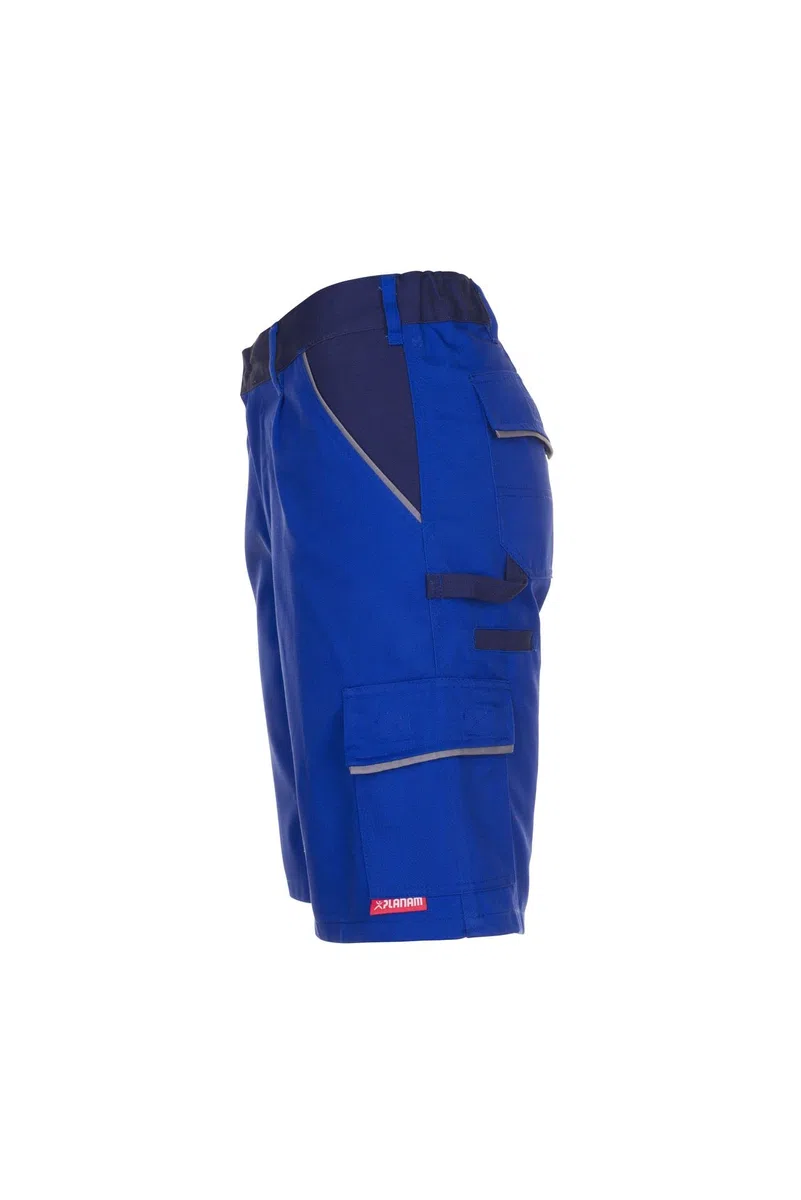 Planam 2370 Highline Herren-Shorts - Optimale Sicherheit und Komfort - Farbe: Königsblau/Marine/Zink - Größe: 48