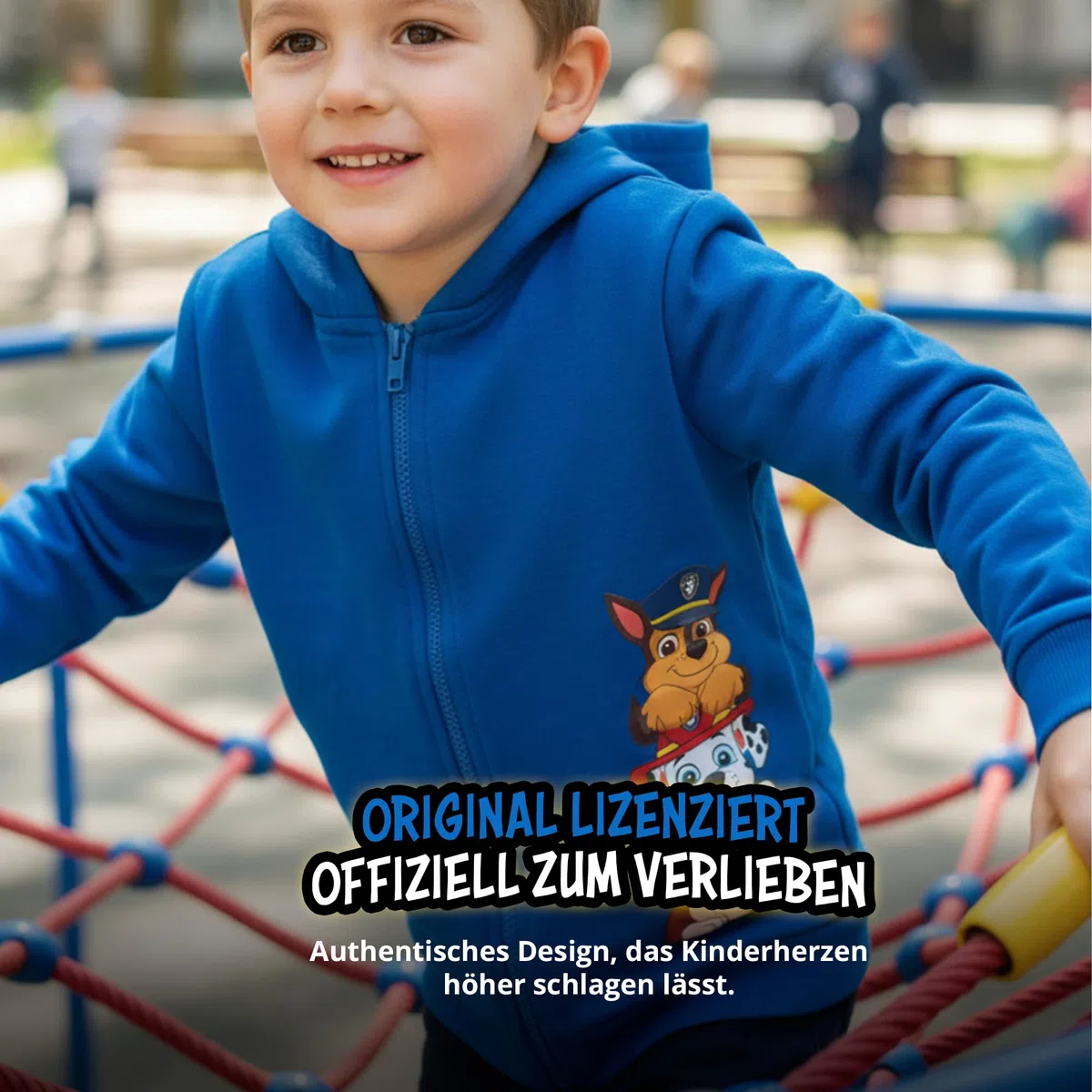 United Labels Paw Patrol Sweatjacke mit Kapuze für Jungen, Blau, Kapuzenpullover mit Reißverschluss, Hoodie Kapuzenjacke für Kinder
