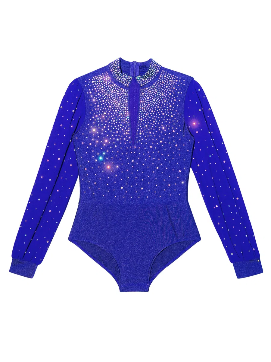 Trikot Gymnastik Junge Kind Léotard Ballett Ballett Bodysuit Shirt Lateintanz Kostüm Eiskunstlauf Show Wettbewerb 5-16 Jahre