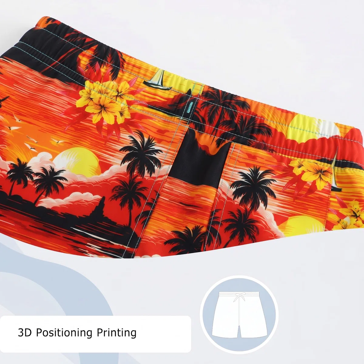 Arshiner Badehose Jungen Badeshorts Kinder Tier Traktor Geometrie Hawaii mit Mesh-Futter Kordelzug Taille Schwimmhose Schnelltrocknend Sommer Strand Boardshorts Schwimmshorts für Junge 5-14 Jahre
