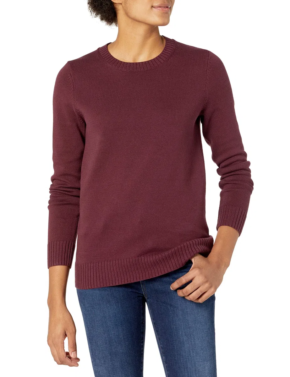 Amazon Essentials Damen Pullover Mit Rundhalsausschnitt Aus 100% Baumwolle (Erhältlich In Übergröße)