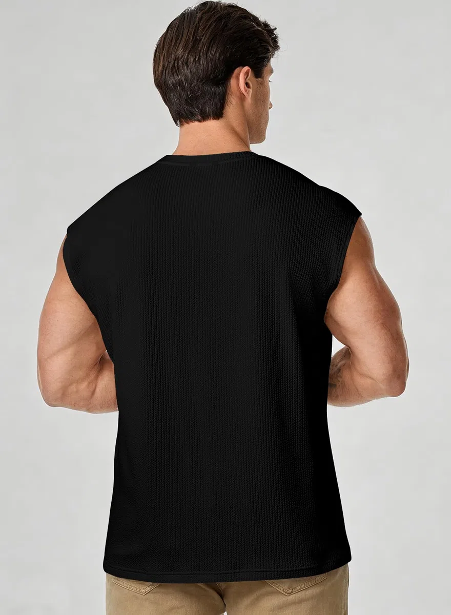 Tank Top Herren Texturiert Ärmellos Oversize Fitness Streetwear in vielen Farben und Größen