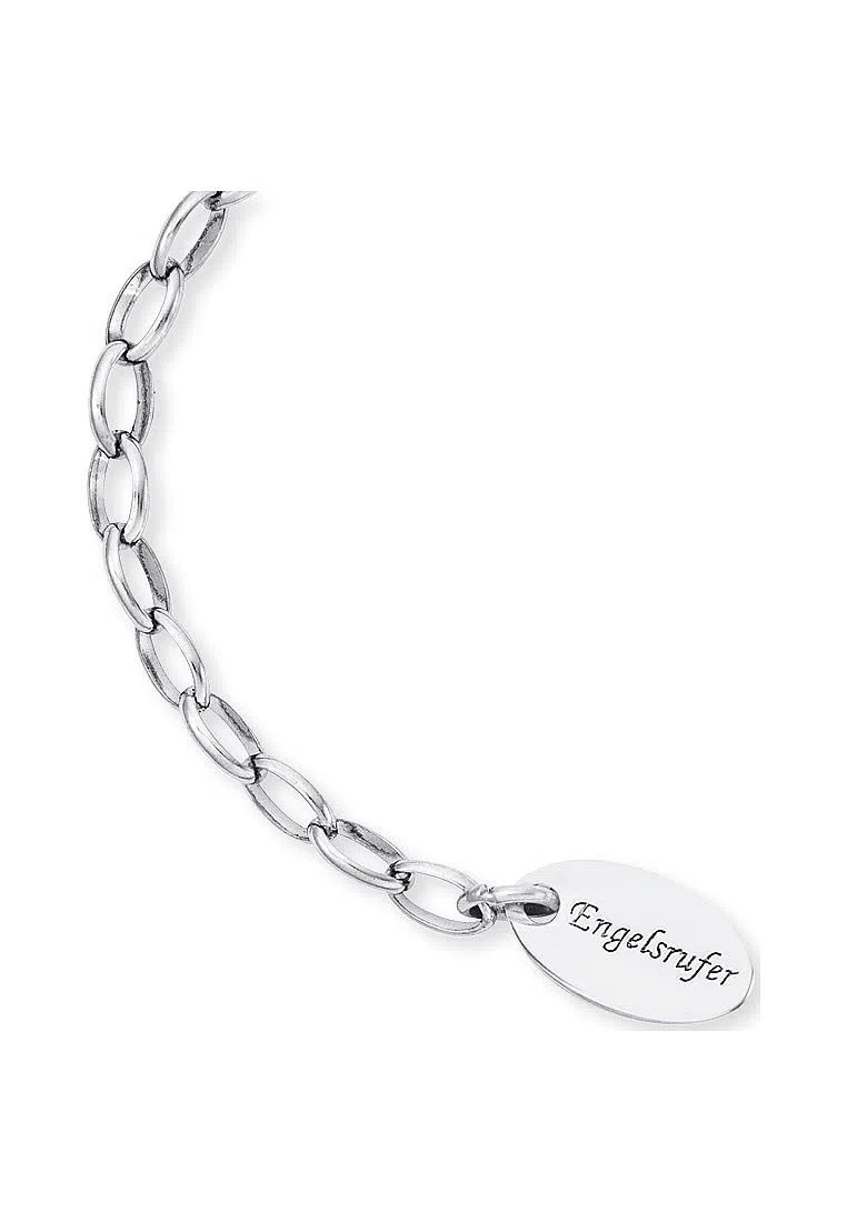 Engelsrufer Fußkettchen für Damen mit Anhänger, 925er Sterlingsilber rhodiniert, oder Edelstahl, verstellbare Länge, nickelfrei, Allergiker geeignet