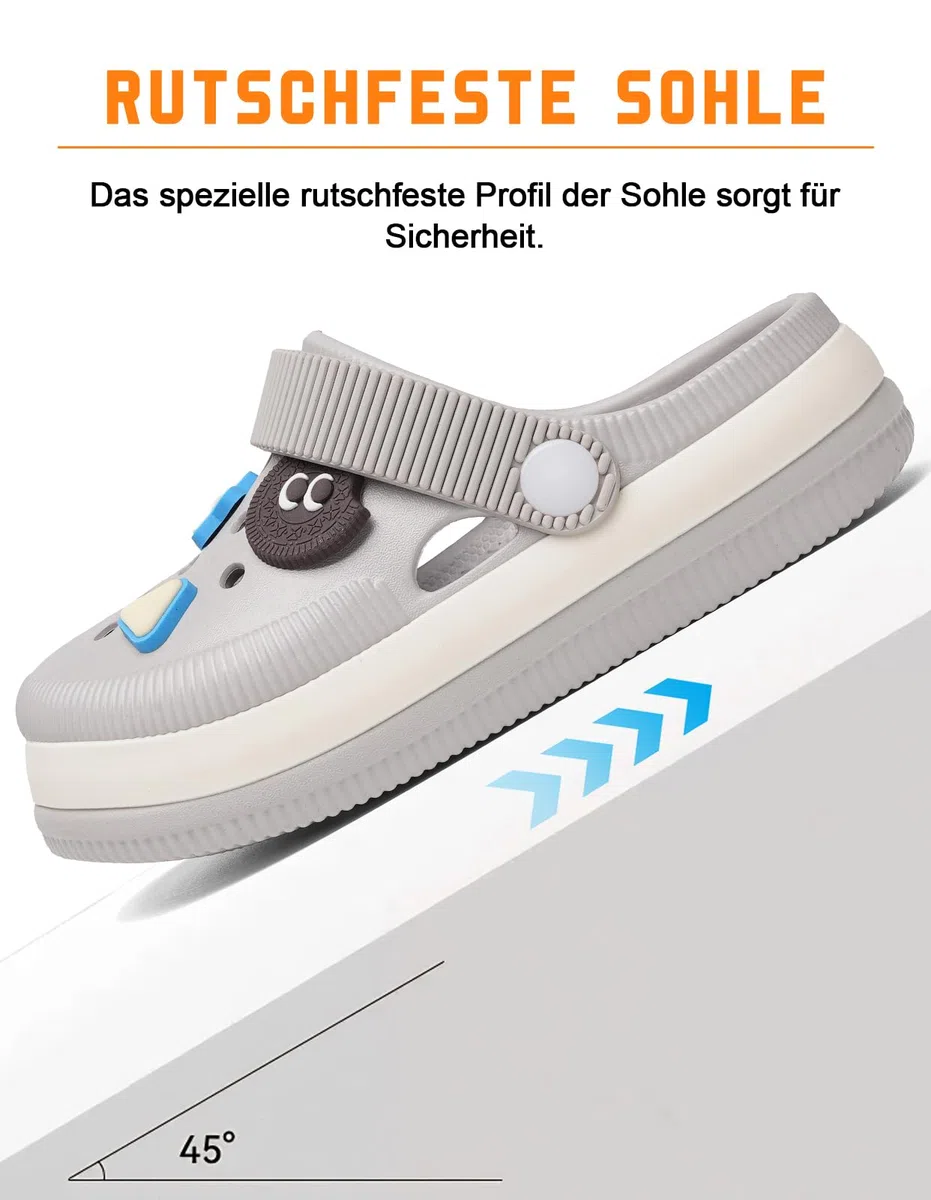 Klassische Kinder Clogs - Badesandalen & Pantoffeln - Leichte EVA Gartenschuhe - Unisex für Jungen & Mädchen