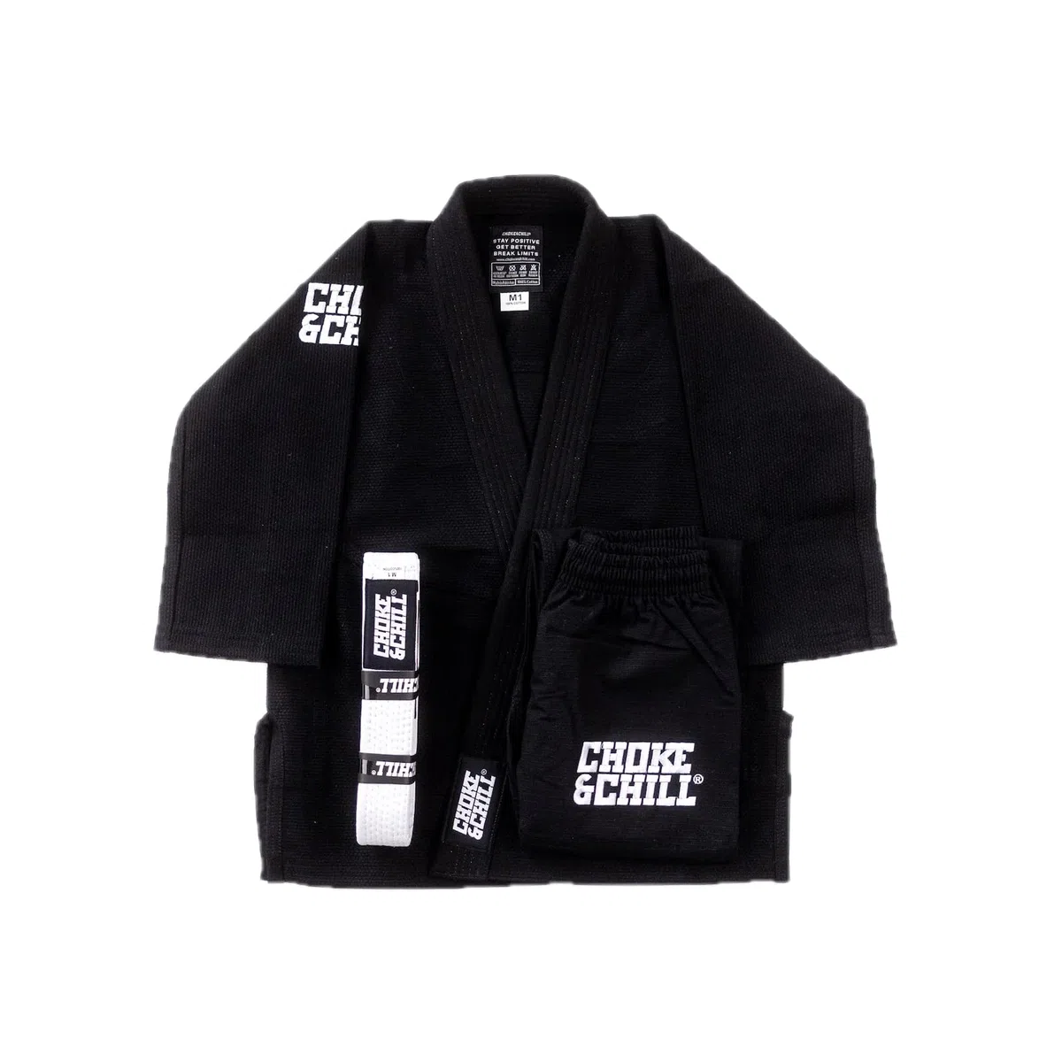 Choke&Chill Brazilian Jiu Jitsu Kinder Einsteiger Anzug - Schwarz
