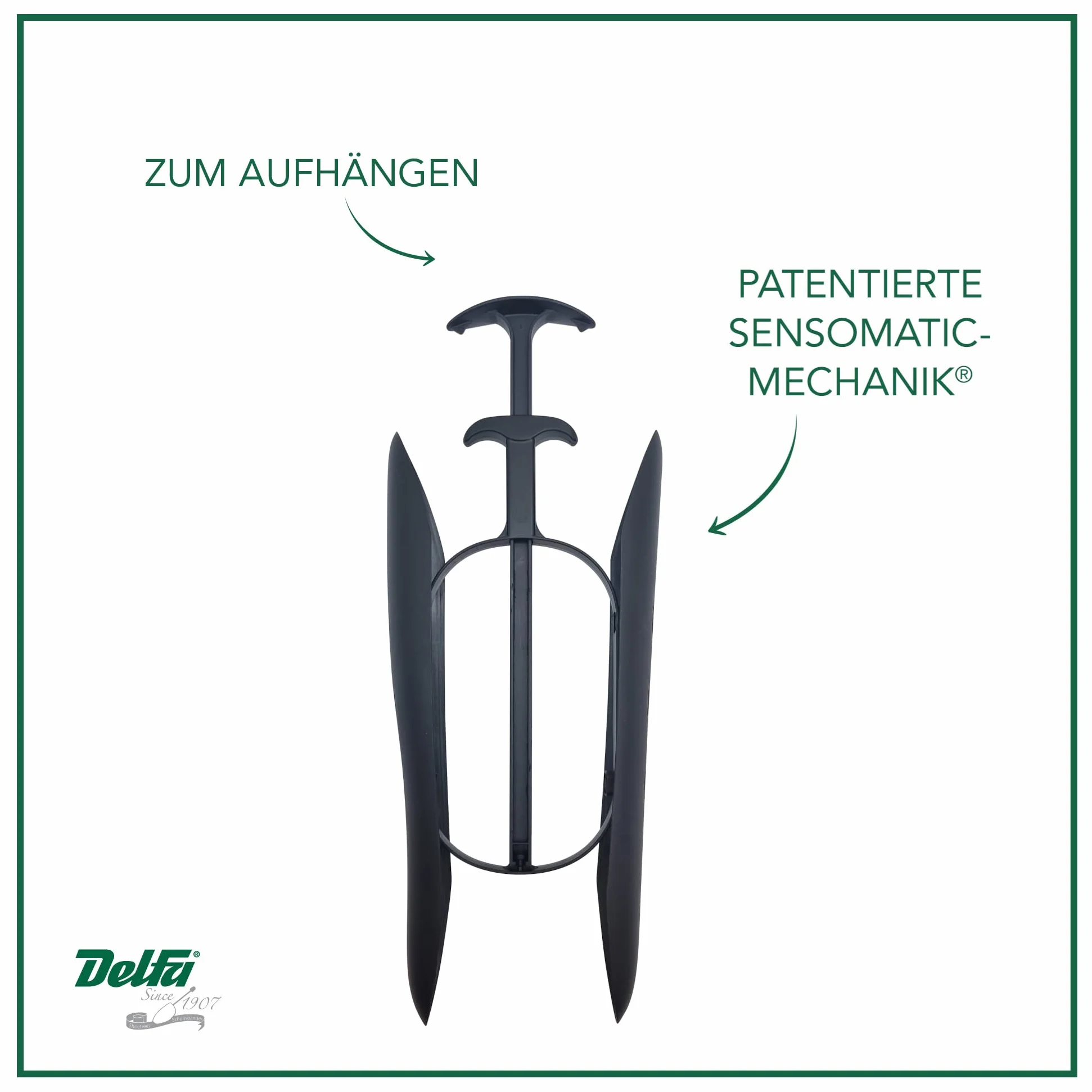 DELFA Stiefelformer 1 Paar - mit innovativem Sensomatic Federelement - Stiefelspanner - Länge 35 cm