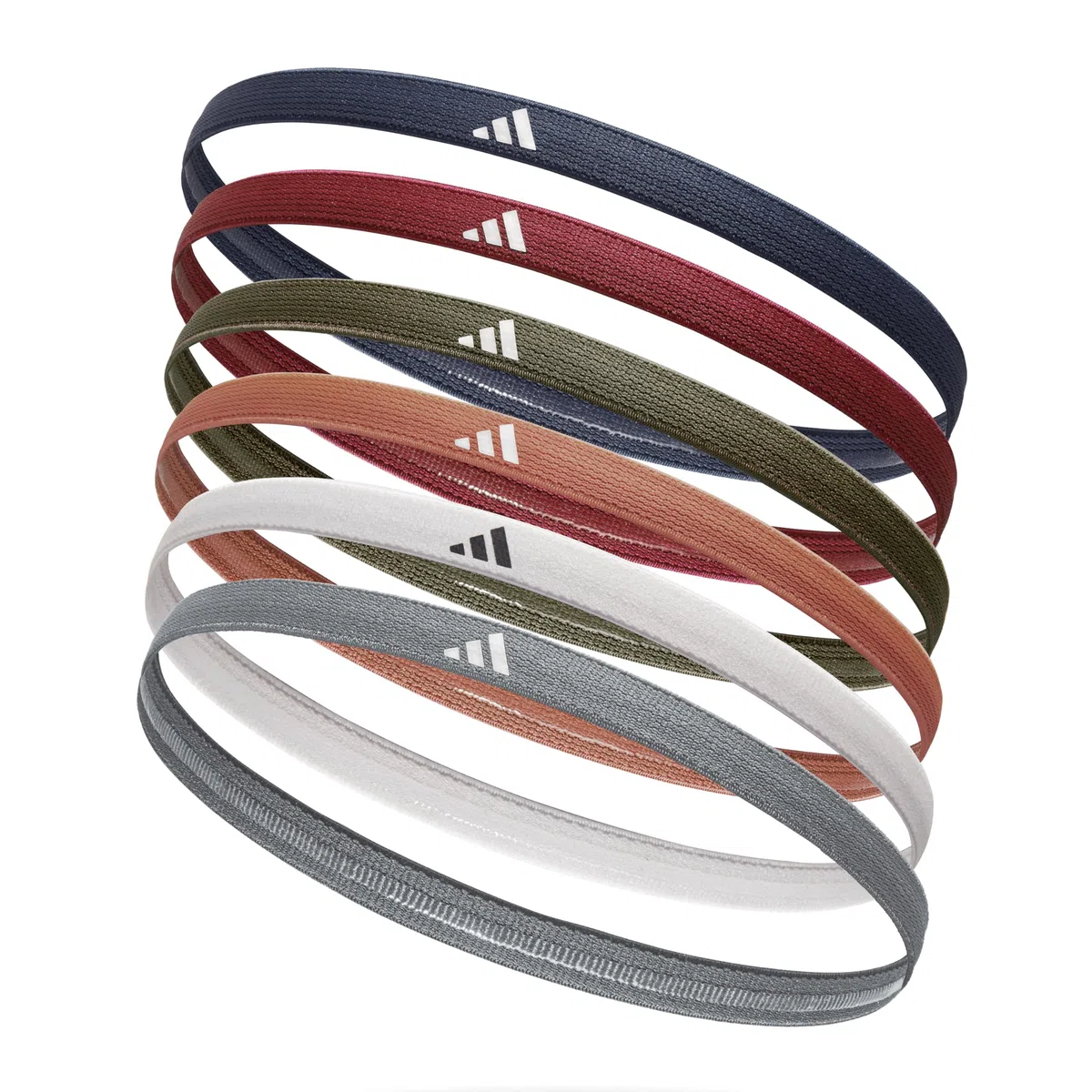 adidas Haarbänder - Grau, Weiß, Ton, Olivgrün, Rot, Marineblau