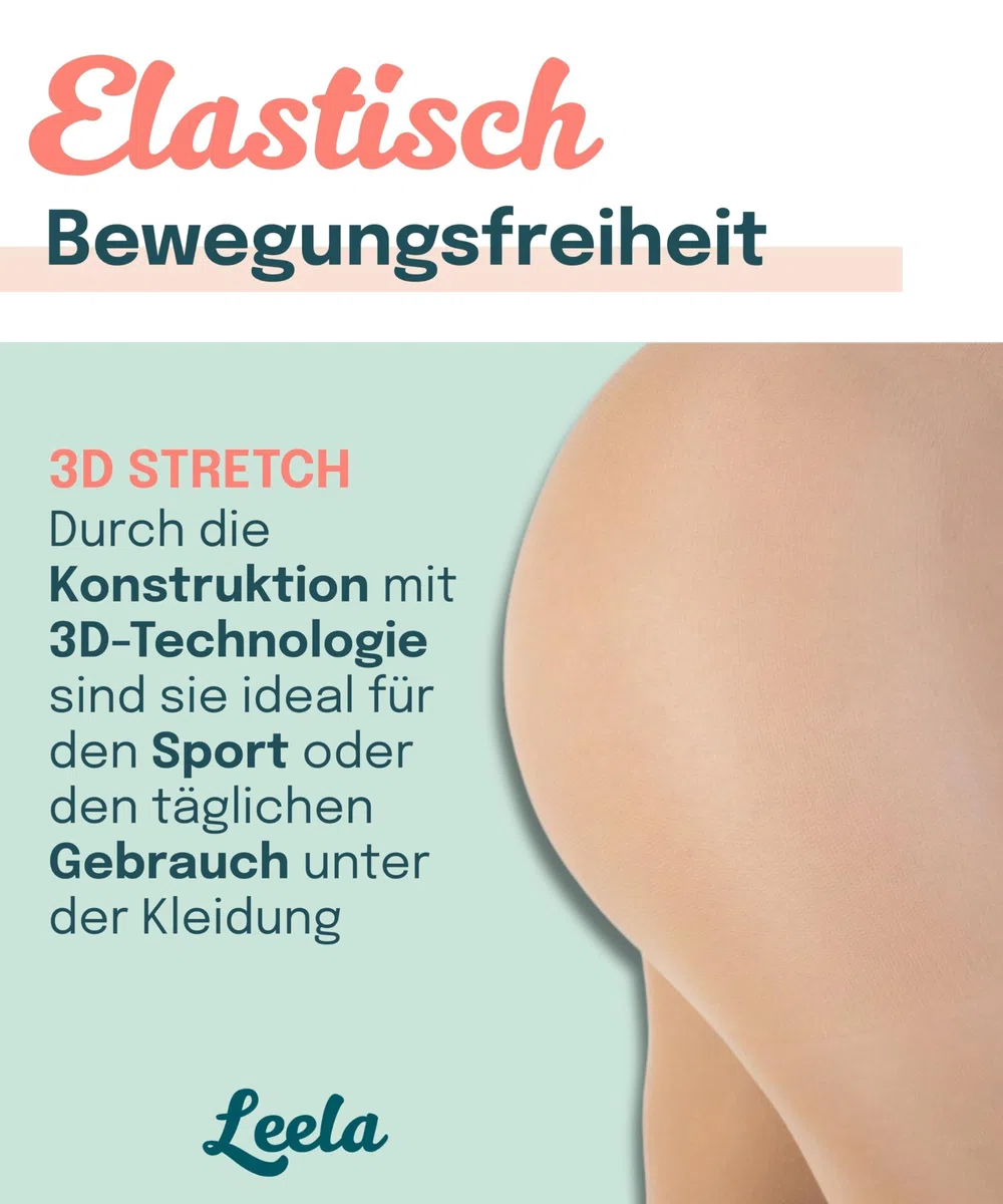LEELA LAB, 90-Denier-Unterziehshorts Gegen Wundscheuern, Shapewear für Damen in Übergrößen, Hoch Tailliert, Bauch-Weg-Effekt, Made in Italy