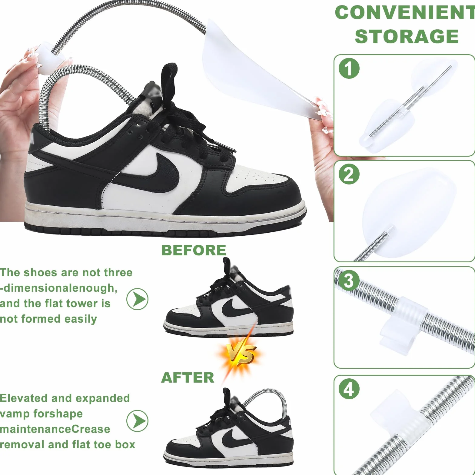 UCAMP Schuhspanner 9 Paar Schuhstrecker,Gr.38-45 Schuhspanner Herren,Schuhdehner,Schuhformer aus Kunststoff,Shoe Tree für Einstellbare Länge und Breite,für Alle Arten Von Schuhen,Transparent-Weiß