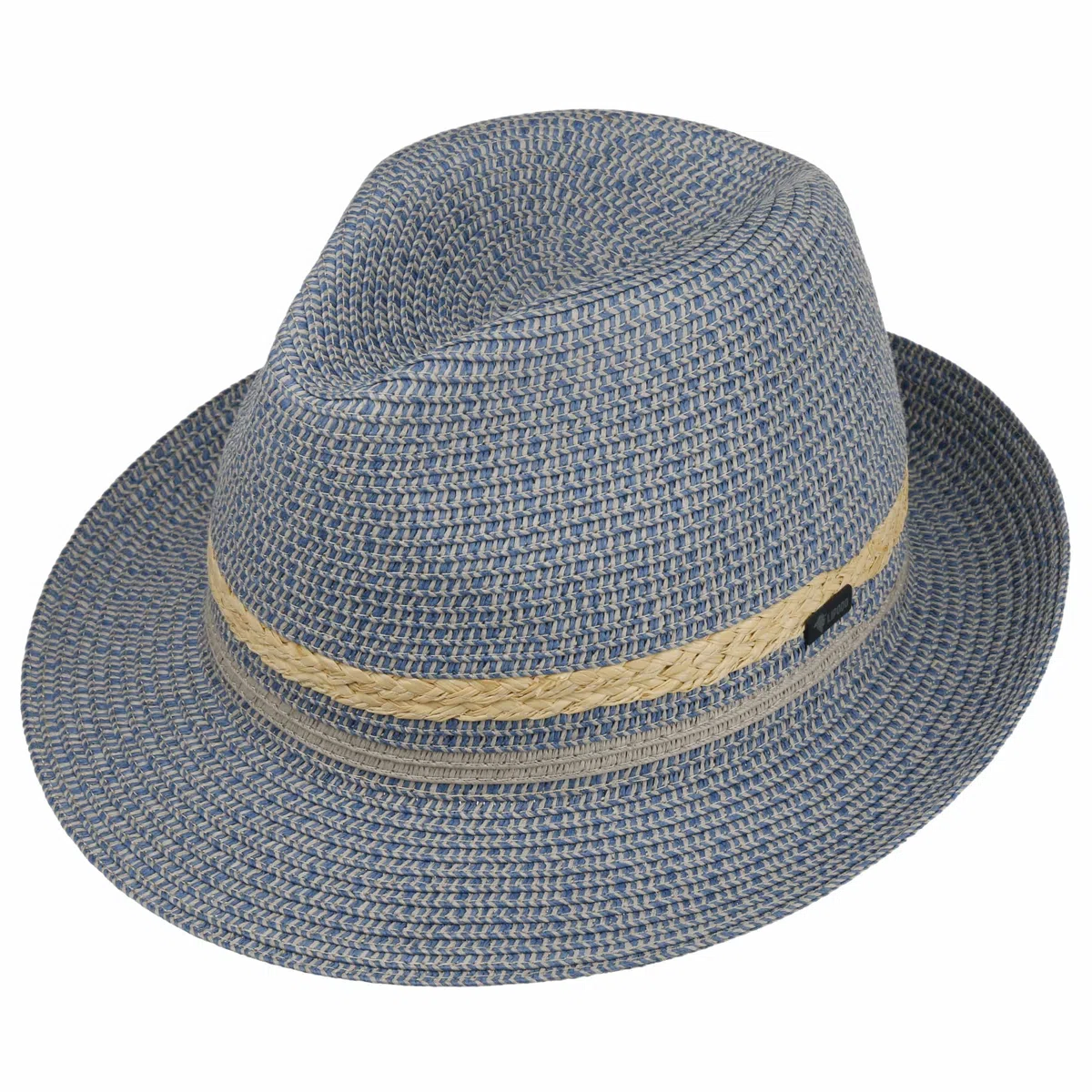 Lipodo Costanzo Bogart Strohhut Mehrfarbiger Hut mit Streifenmuster Leicht robust Made in Italy Herren Frühjahr Sommer