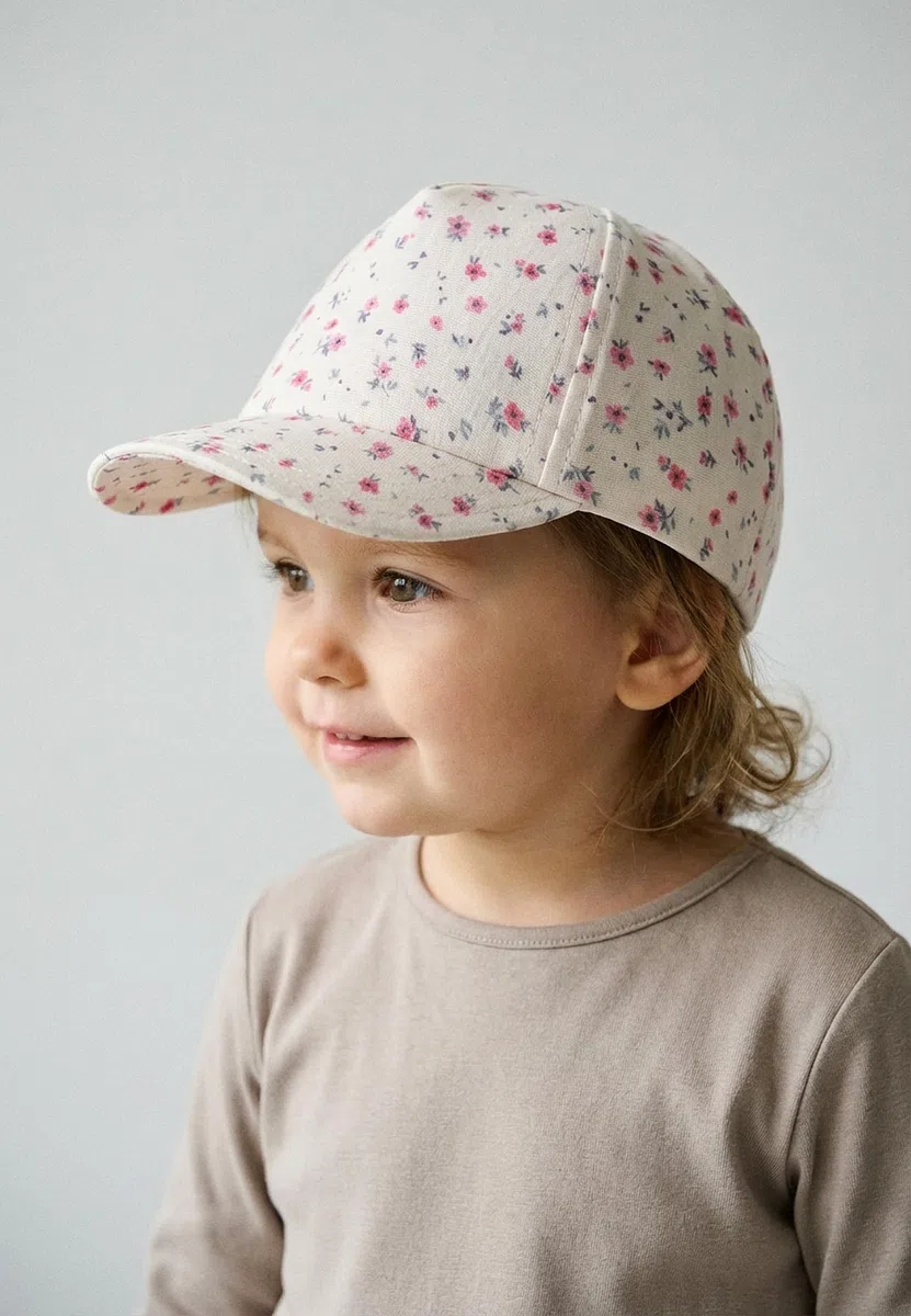 Sterntaler Basecap Schmetterling - Mädchen Schirmmütze aus Flammgarn Jersey mit allover Druck - Sommer Baseball Cap elastisch mit Gummizug - sportive Baby und Kinder Schirmkappe