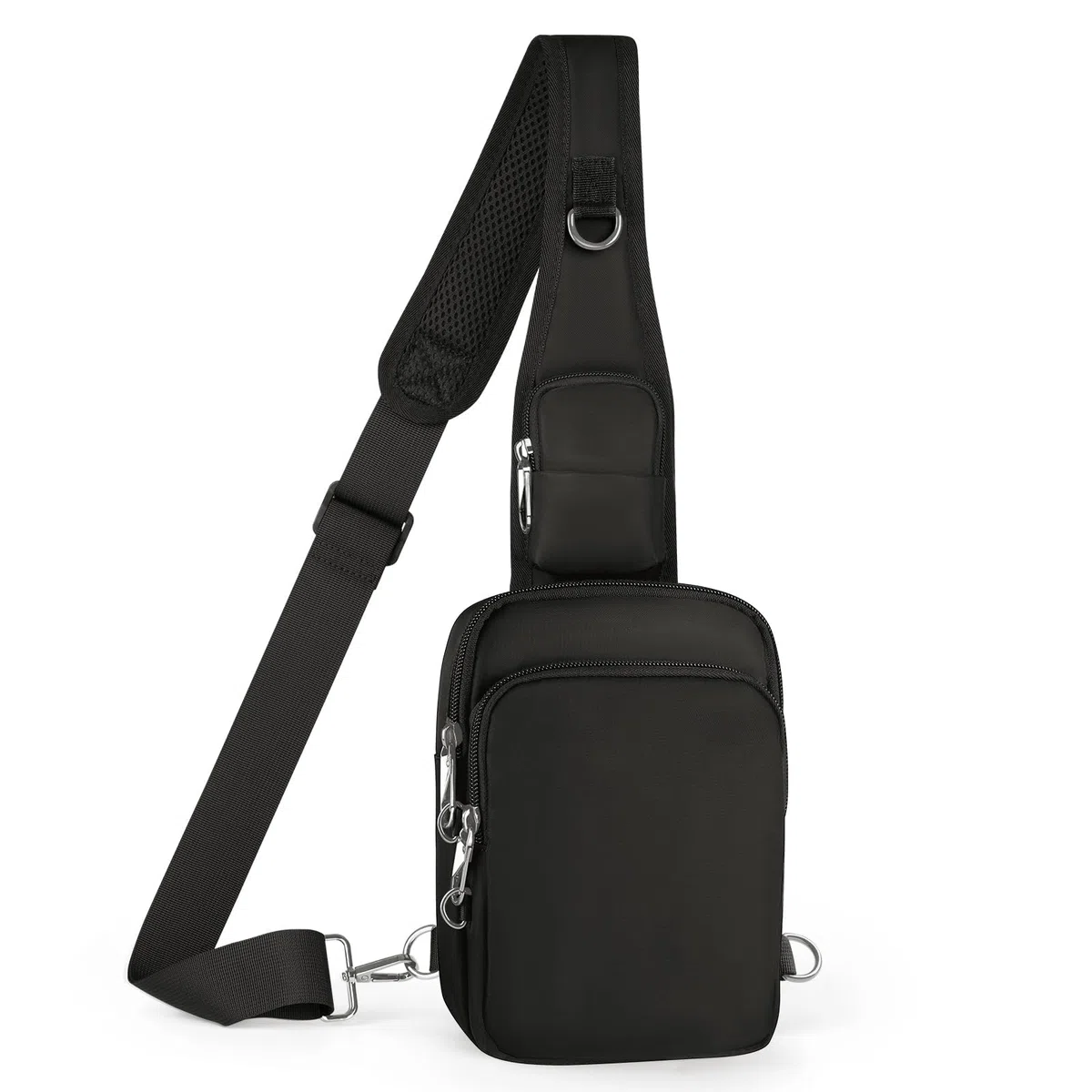BROADREAM Anti Diebstahl Umhängetasche - Sling Chest Crossbody Bag Brusttasche Herren, Wasserdicht Schultertasche mit Reißverschluss Lock, RFID-Blockierung, Klein Handtasche für Männer Damen