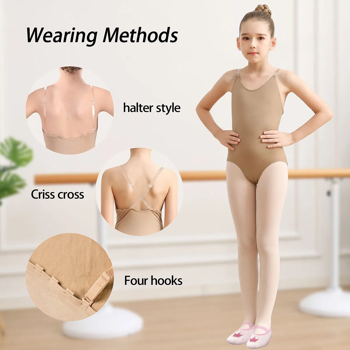 Turnanzug Mädchen Ballettanzug Ballett Damen Nahtlose Ballettanzug Tanzen Unterwäsche für Kinder und Erwachsene Nude