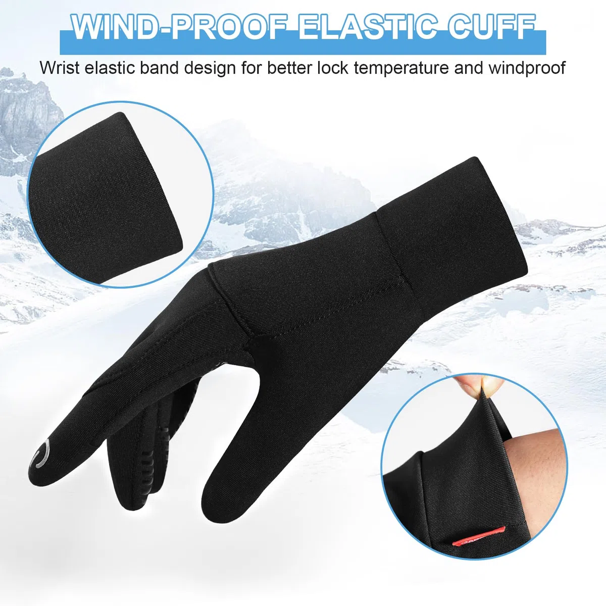 coskefy Fahrradhandschuhe Warme, Handschuhe Herren Damen Smartphone, Winterhandschuhe Outdoor Laufhandschuhe rutschfest Winddicht für Männer Frauen zum Radfahren Laufen Wandern