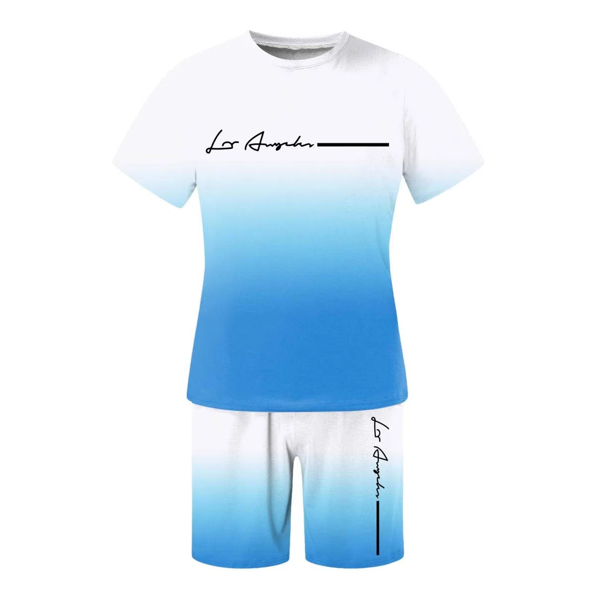 Trainingsanzug Herren Jogginganzug Aufdruck Zweiteiliges Set Freizeit Sportanzug Komfort Lässig 2 Teiliges Kurze Hosen + T Shirt Set Bequeme Freizeitanzug Männer