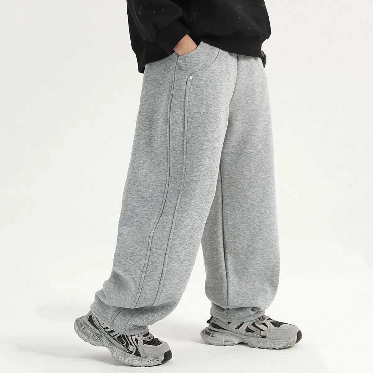 Baggy Jogginghose Jungs Sporthose Kinder Jungen Sweathose Mit Weite Bein Einfarbig Mit Kordelzug and Taschen Loose Casual Sweatpants