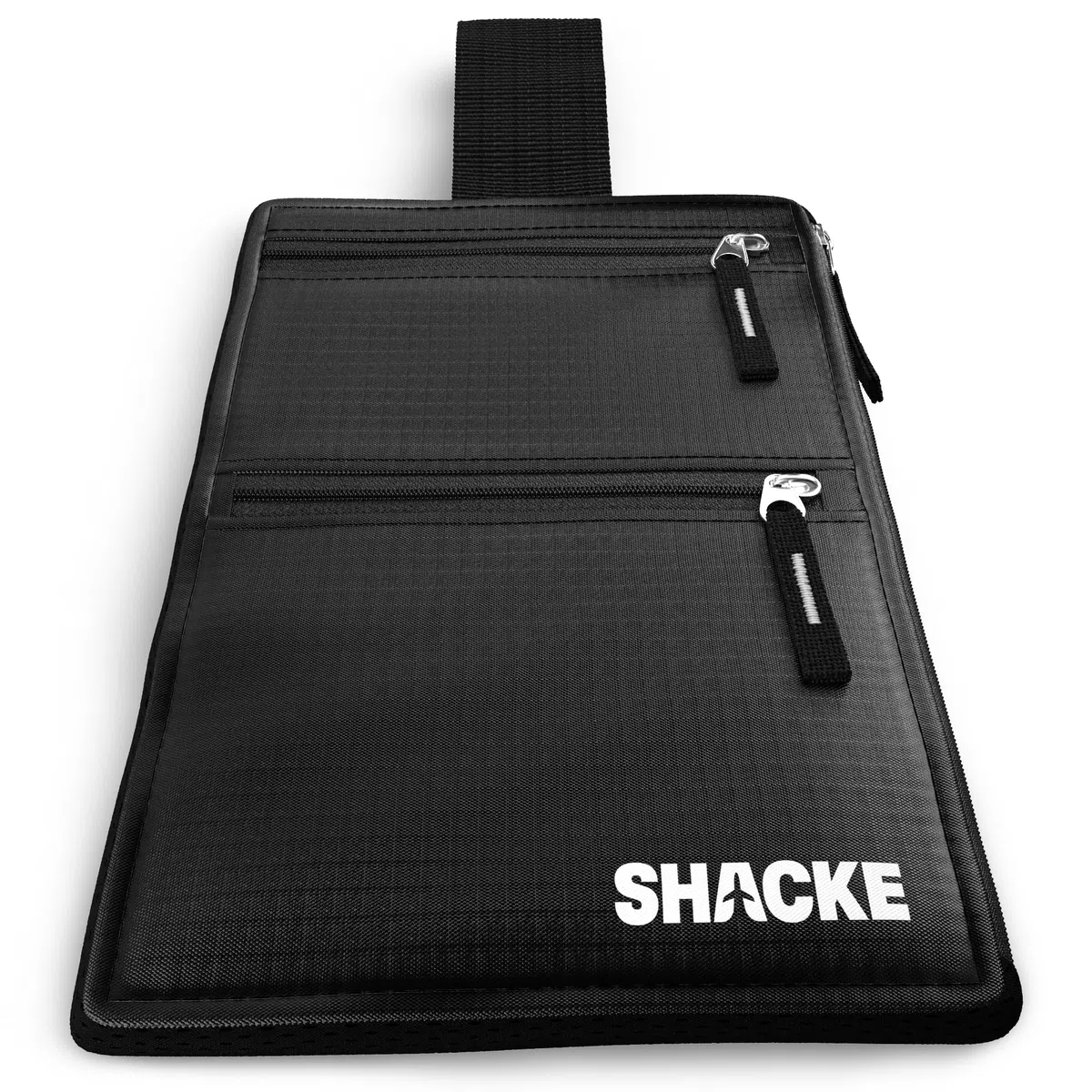 Shacke Versteckte Reise-2-in-1-Gürteltasche, schwarz, Hybrid-Geldbörse mit RFID-Blocker – Brustbeutel, Reisepasshülle