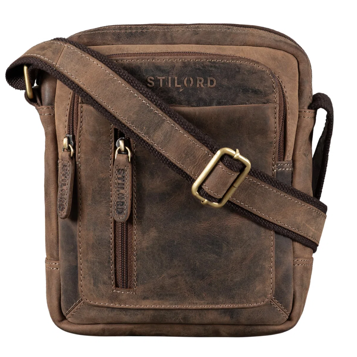 STILORD Jamie Herren Ledertasche Echtleder Vintage Messenger Bag für 9.7 Zoll iPad Schultertasche Zamora braun