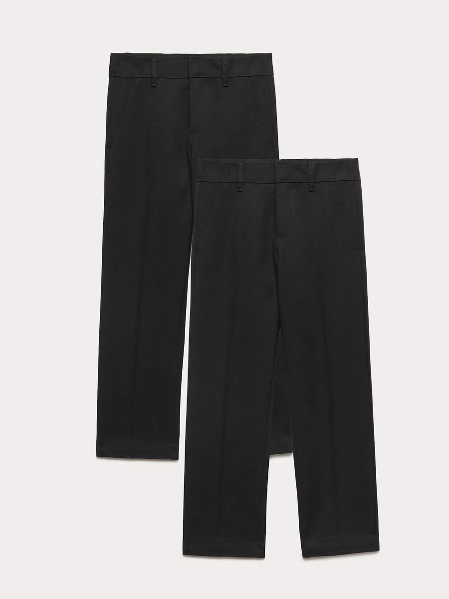 Marks & Spencer Kinder Schulhosen im Doppelpack – für Jungen – 2er-Pack – Regular Fit – Knitterfreie Schuluniform – Flecken- und wetterbeständig mit Verstellbarer Taille – Multipack