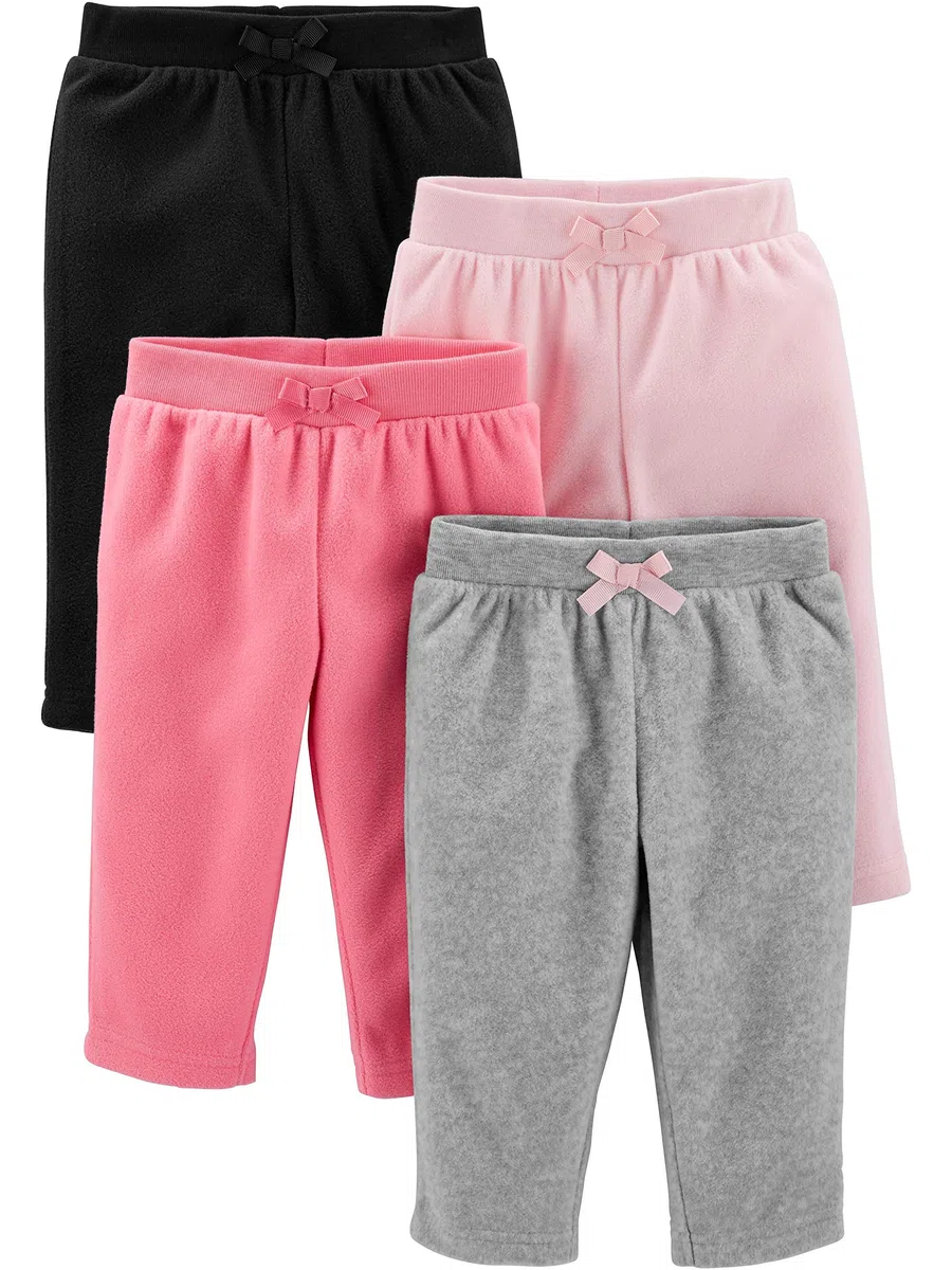 Simple Joys by Carter's Baby - Mädchen Lässige Hose 4-Pack Fleece Pants