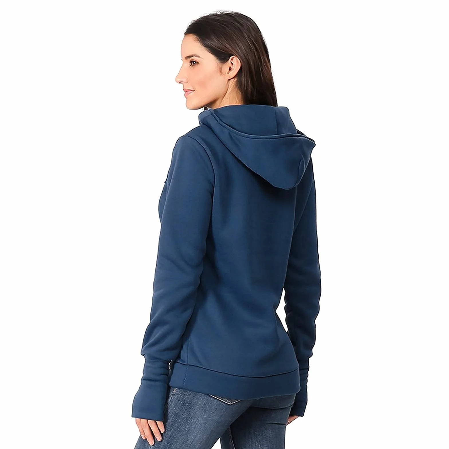 Damen Stillen Hoodie Mutterschaft Fleece Stillpullover mit Kapuze,Umstandspullover Langarm Stilloberteil Umstandsmode Winter Warm Pullover Schwangere Pflege Stillen Shirt Sweatshirt zum Stillen
