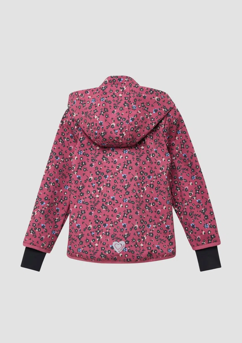 s.Oliver Wetterfeste Softshell-Jacke mit Fleece-Futter und All-over-Print