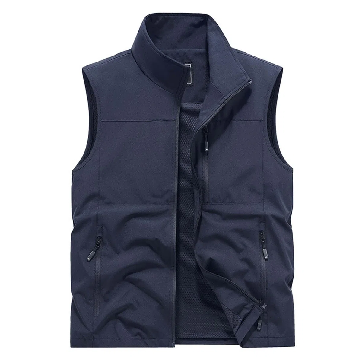 Generisch Herren Weste Sommer Leicht ：Übergrößen Ärmellose Vielen Taschen Fahrrad Dünne Steppweste Arbeitsweste Softshell Anglerweste Sportlich Elegant Wanderweste Herren-Westen