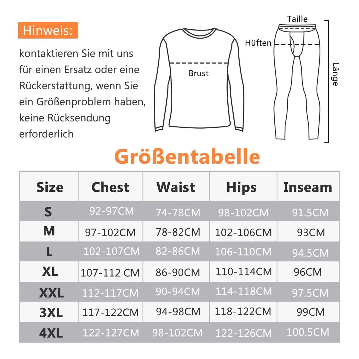 SIMIYA Herren Thermounterwäsche Set, warme Unterwäsche mit Innenfleece, Ultraleicht Oberteil und Unterteil mit Eingriff Langarm Funktionsunterwäsche Rundhals Skiunterwäsche für Winter