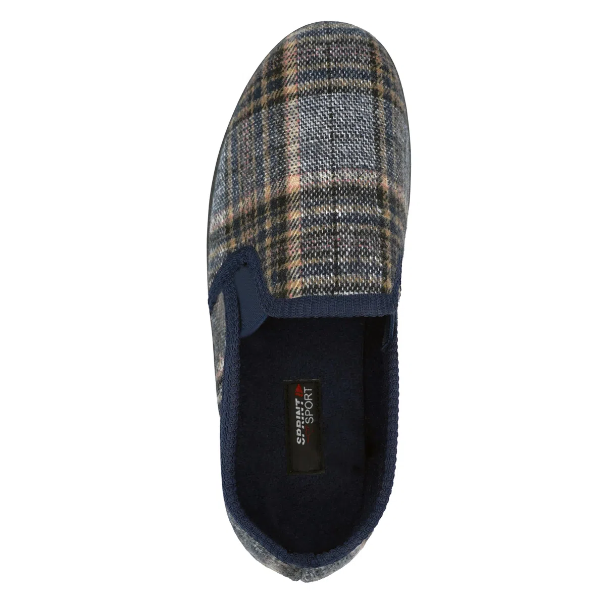 Herren Hausschuhe kariert | Bequeme Pantoffeln für Männer mit rutschfester Sohle | Leichte & warme Slipper für Zuhause in klassischer Filzoptik | Farbe: Grau & weitere