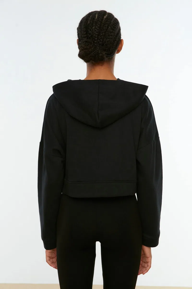 TRENDYOL Damen Trendyol Hooded Crop Gestrickt Singard Sweatshirt Hooded Sweatshirt (1er Pack)