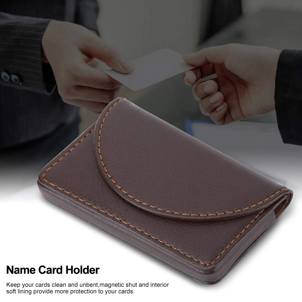 Professionelle Lederbetriebsname -Kartenhalter Hülle Brieftaschen Kreditkarte Inhaber Hülle (Kaffee)