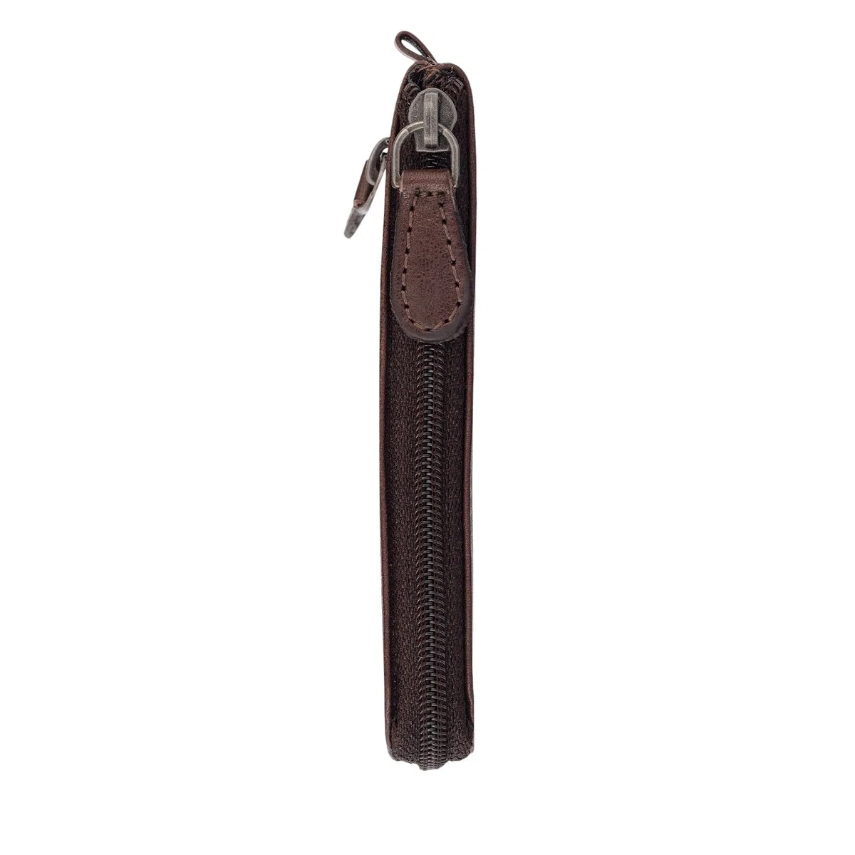 BRAUN BÜFFEL - Schlüsseletui aus echtem Rindleder Arezzo 12cm - Kleine Schlüsseltasche für Herren & Damen mit Reißverschluss & 2 Schlüsselringen - Zeitlos klassisches Schlüsselmäppchen Braun