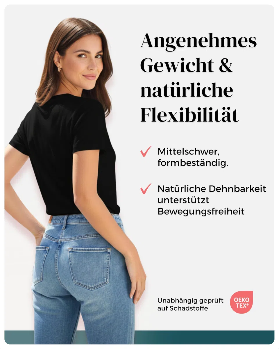 Bea 3er Pack T Shirt Damen Besonders Weich | Entspannte Reguläre Passform, Mittleres Gewicht, 100% Baumwolle Tshirt Damen