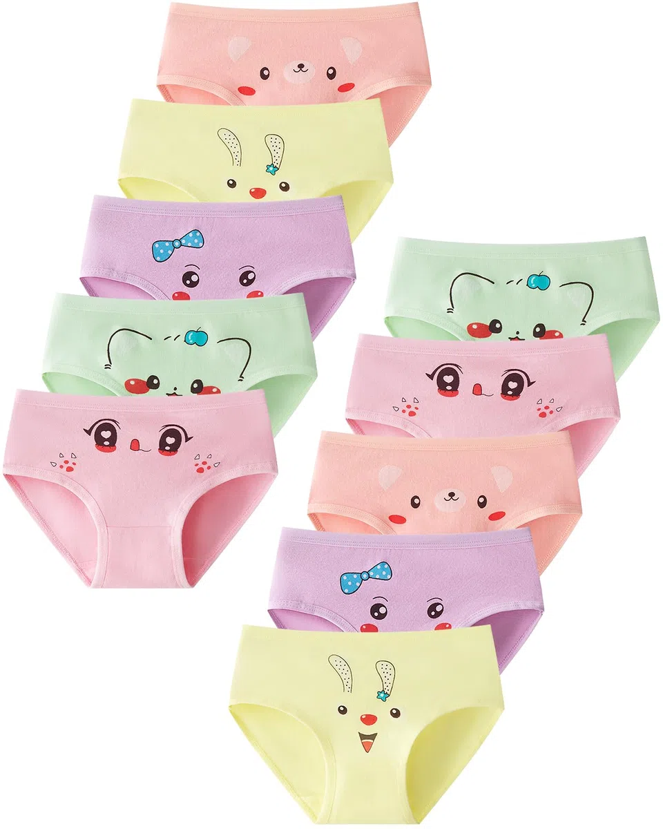 Charmi Mädchen Unterhosen Kinder Unterwäsche Baumwolle 10er Pack