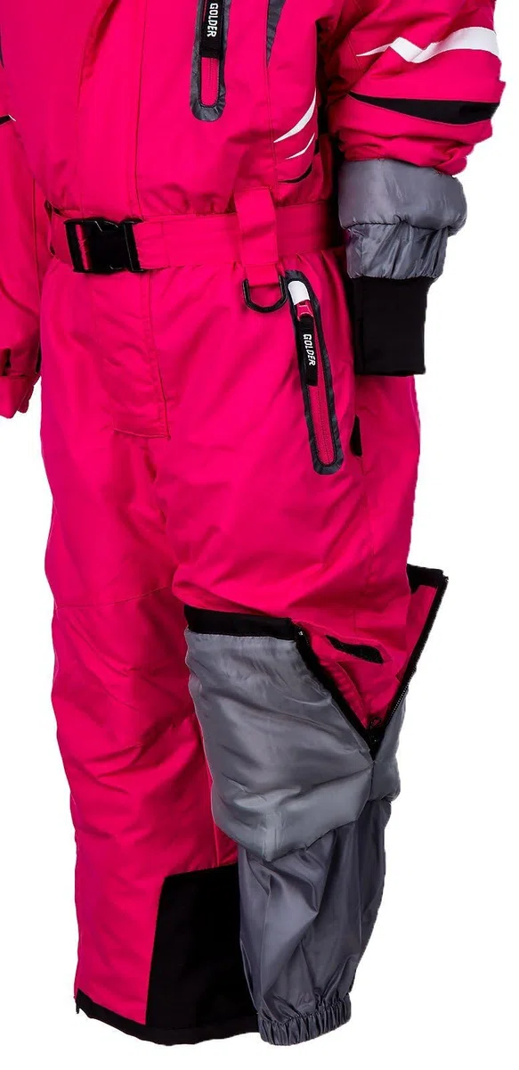 Golder Kinder Skianzug Jungen mit Kapuze Winddichter Schneeoverall Mädchen Wasserdichter Schneeanzug
