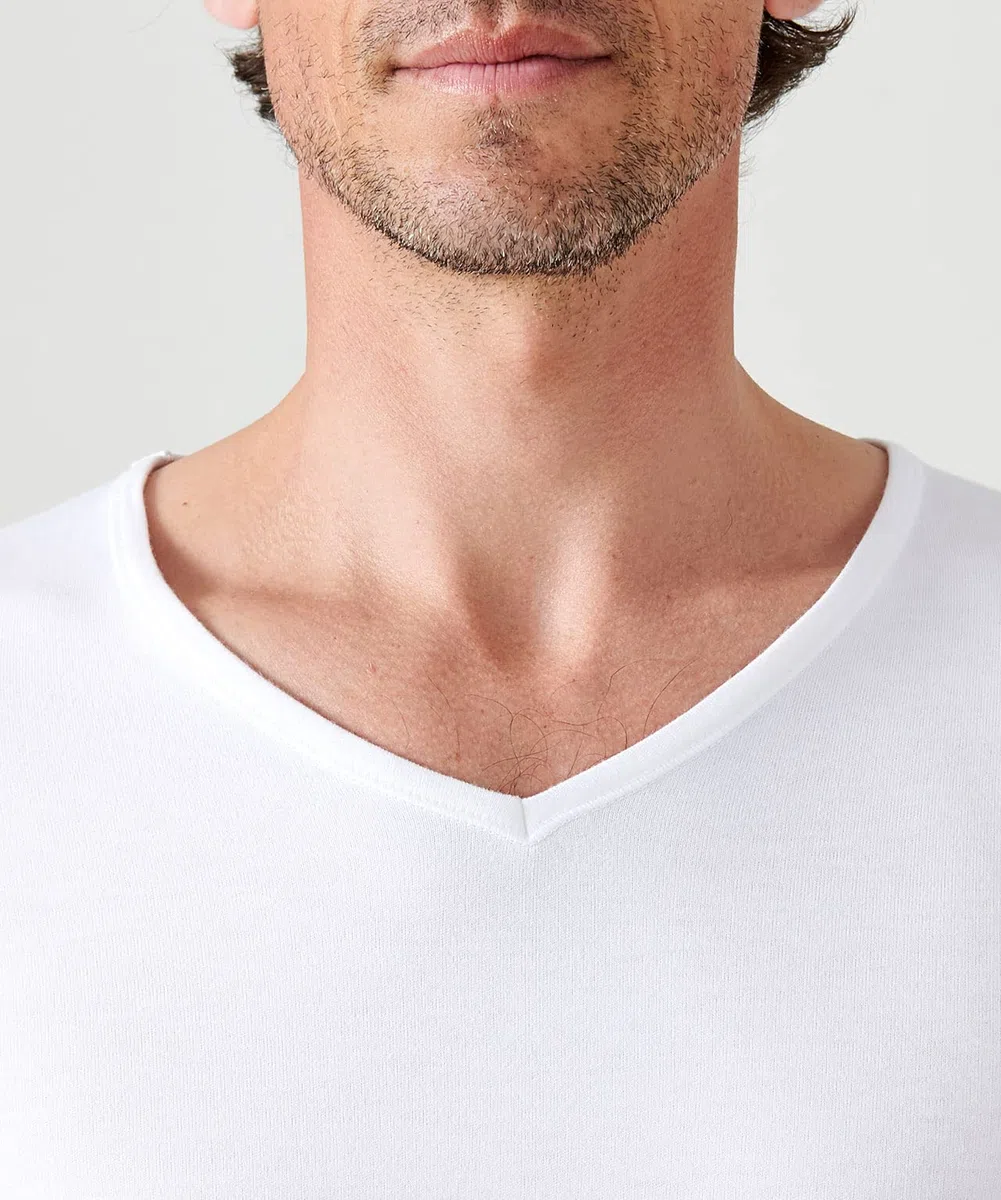 Damart Herren Kurzarm-Shirt mit V-Ausschnitt, Wärmegrad Medium 3. Thermounterwäsche - Oberteil (1er Pack)