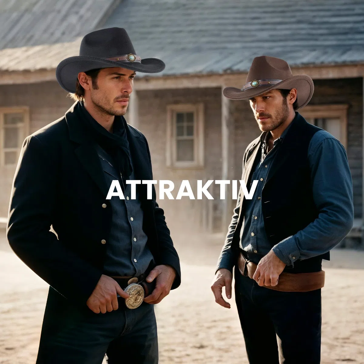 2 Stück Classic Wool Cowboy Hut für Männer und Frauen Herbst-Winter Western Stil Filzhut mit Riemen Design Dekorative Saphirband Outdoor Sonnenhut (Kaffee+Schwarz)