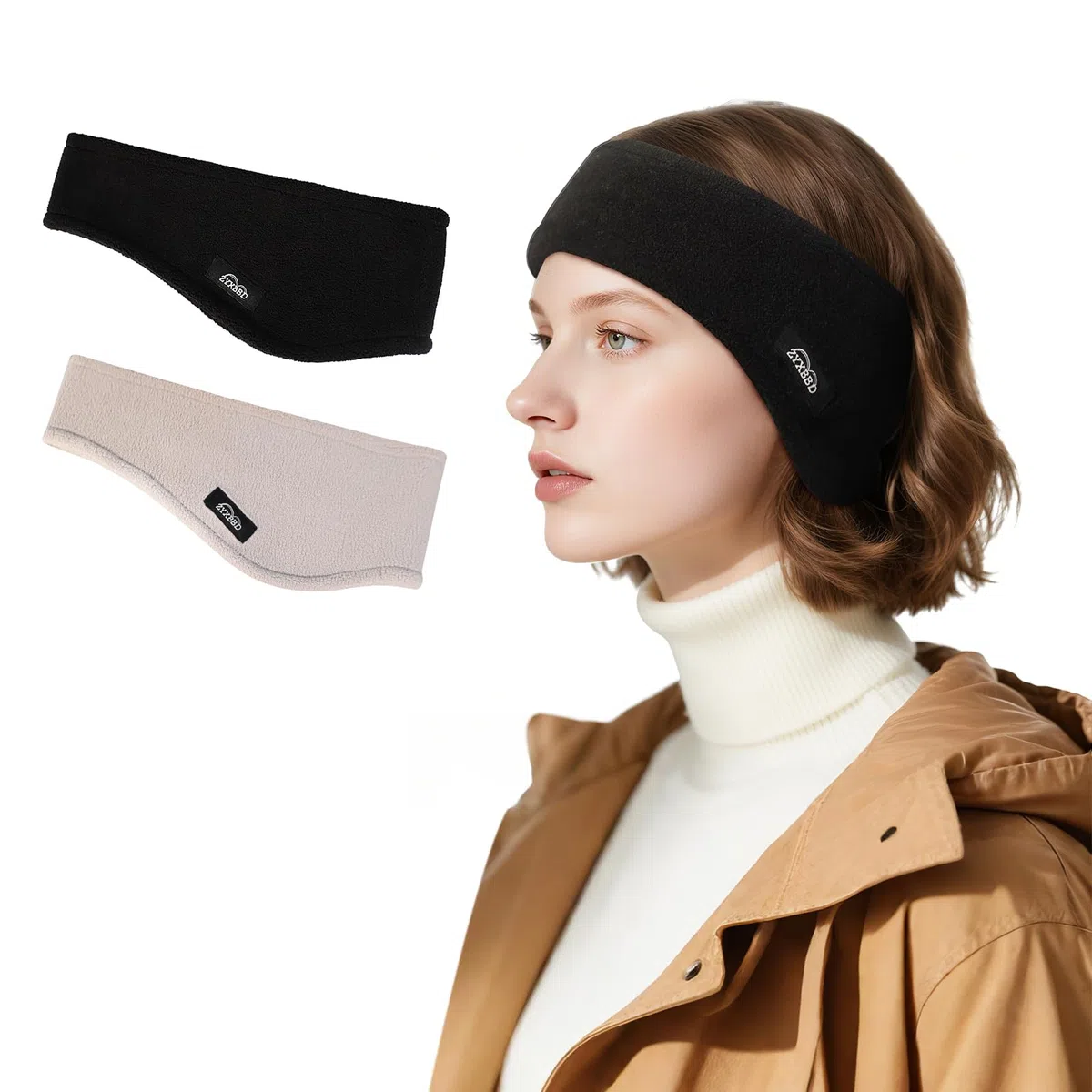 Fleece Ohrenwärmer Stirnband für Damen und Herren – Winter Ohrenschützer Sport-Haarband zum Laufen, Joggen, Wandern, Radfahren und Skifahren