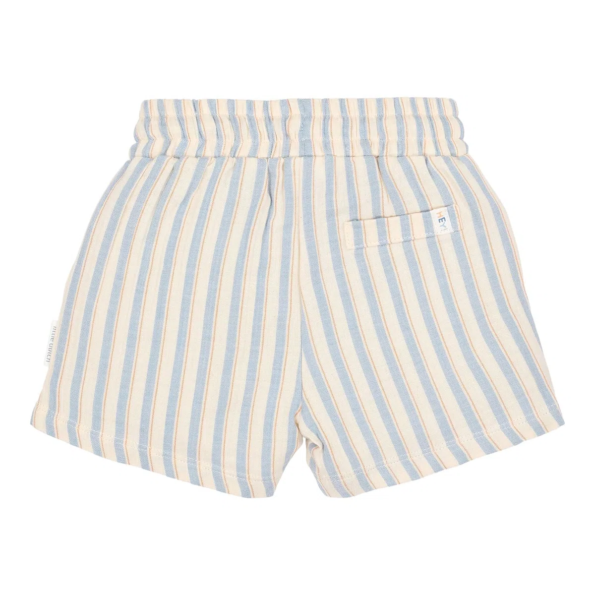Little Dutch Kinder Kurze Hose Shorts - für Jungen - mit Streifen - Baumwolle Musselin - Forest Friends - blau/weiß (Gr. 86)