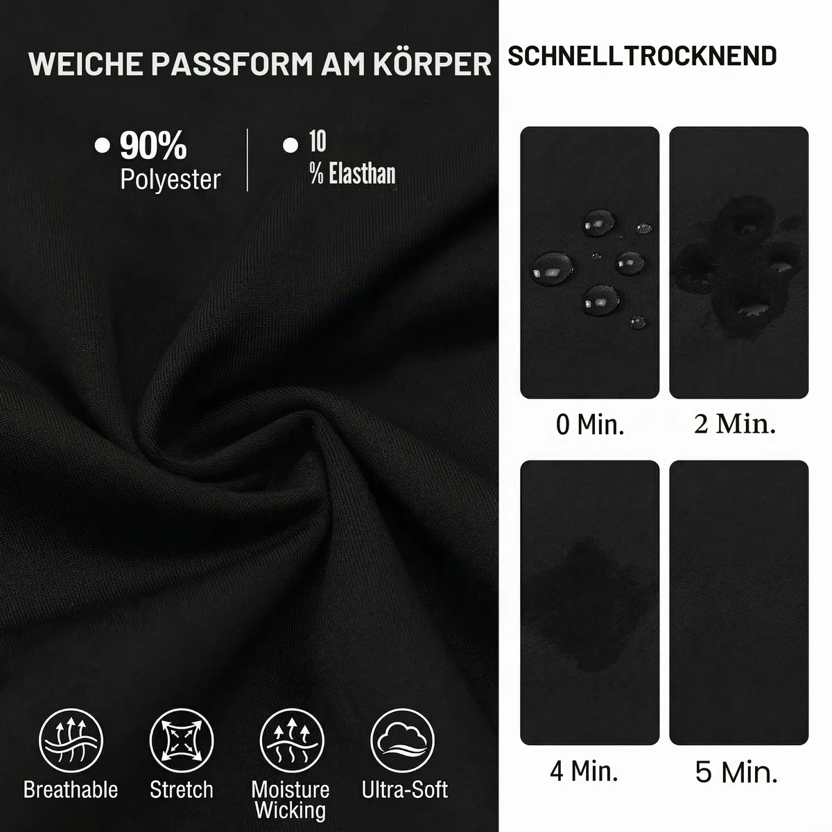 YUSHOW 1-3er Pack Kompressionsshorts Herren Kompressionshose Sporthose Kurz Schnell Trocknend Atmungsaktive Kurze Radlerhose Sommer Männer Laufhose Funktionsunterwäsche mit Taschen