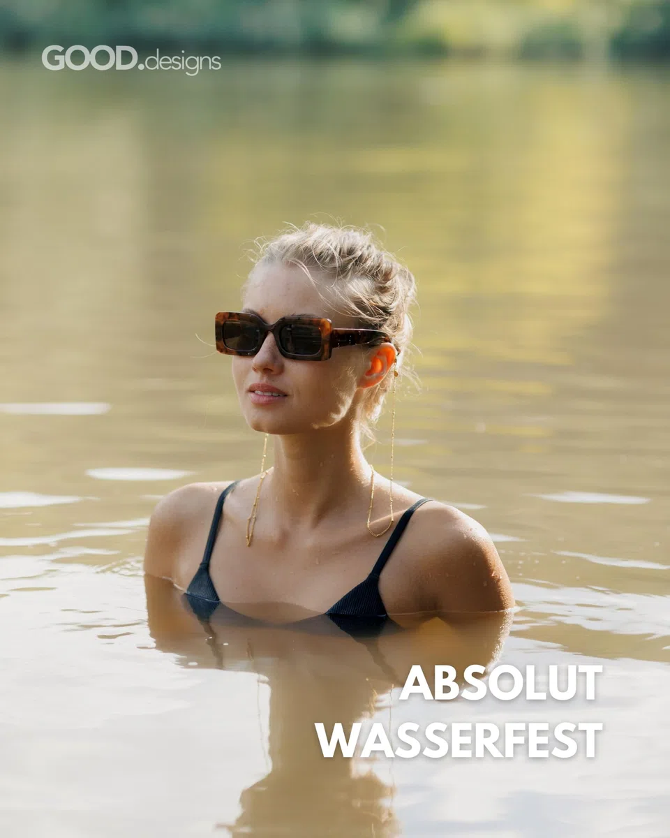 GD GOOD.designs Brillenkette Damen (75cm) 100% Wasserfest | Kette für Brillen in Gold, Silber oder Rosegold | Edelstahl Brillenband für Sonnenbrillen