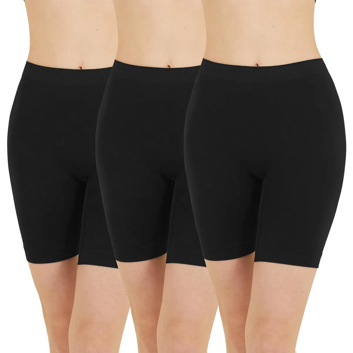 POPKOK Radlerhose Damen Kurz für Kleid Anti Scheuern Unterhosen Slip Shorts 3er-Pack