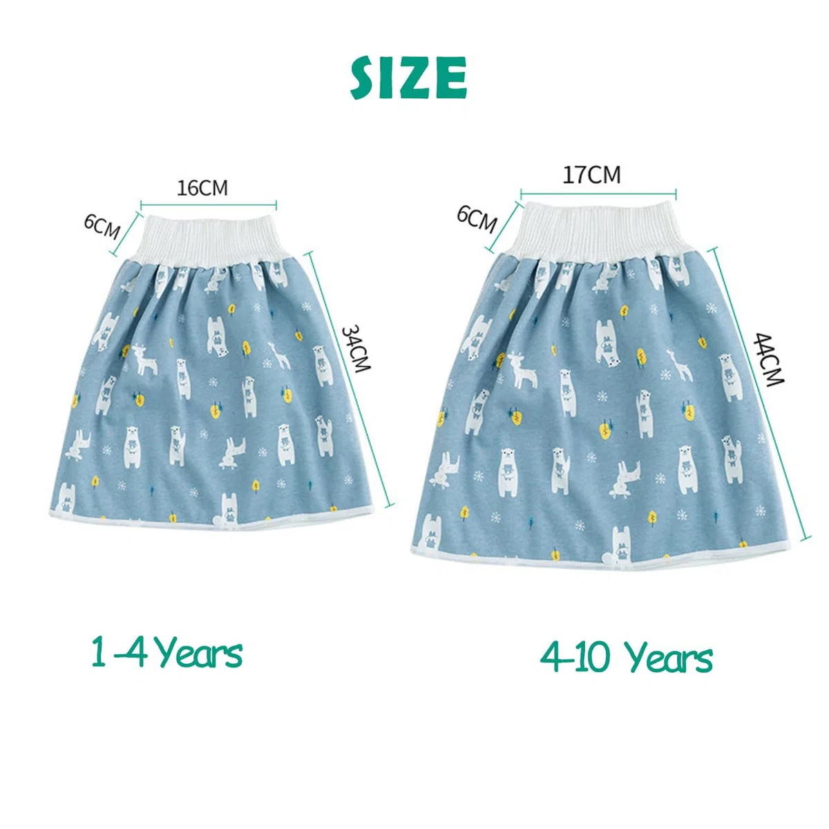 2 Stück Baby Kinder Kleinkinder Trainingshose Trainerhose Windelhose Windelrock Töpfchentraining für Jungen Mädchen Wasserdicht Saugfähig Trainerhose 0 Jahre - 10 Jahre