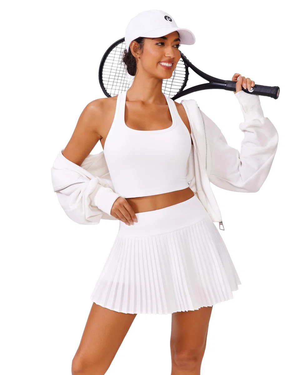 PINSPARK Sport BH Damen ohne Bügel Gepolstert Bustier mit Abnehmbaren Cups Racerback Push Up Sport Bra Atmungsaktiv Bralette Nahtlose Crop Tops Joggen Yoga Fitness