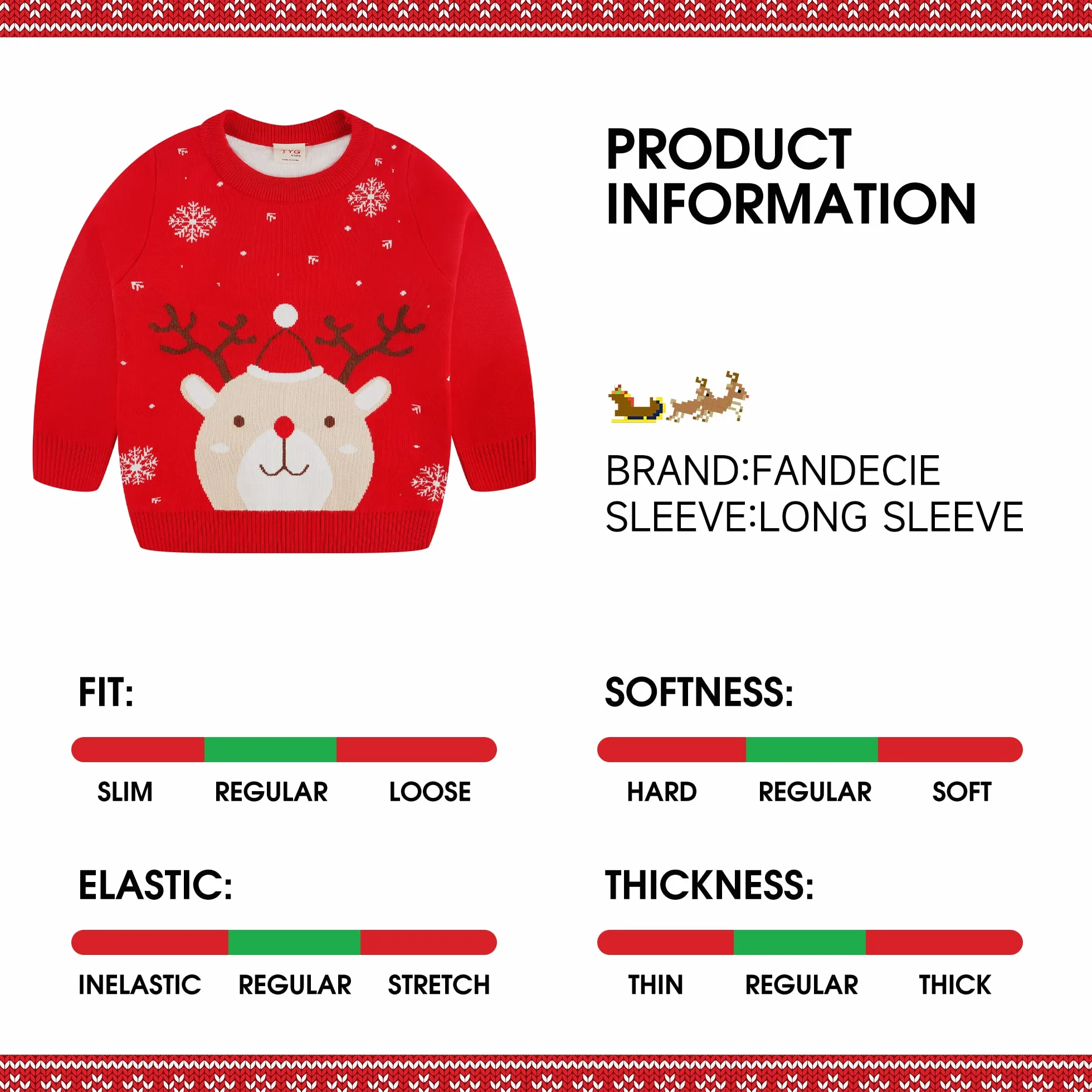 Kinder Rundhals Christmas Sweater Jungen Weihnachtspullover Strickjacken Gestrickt Strickpullover Herbst Winter Langarm Sweater Pullis