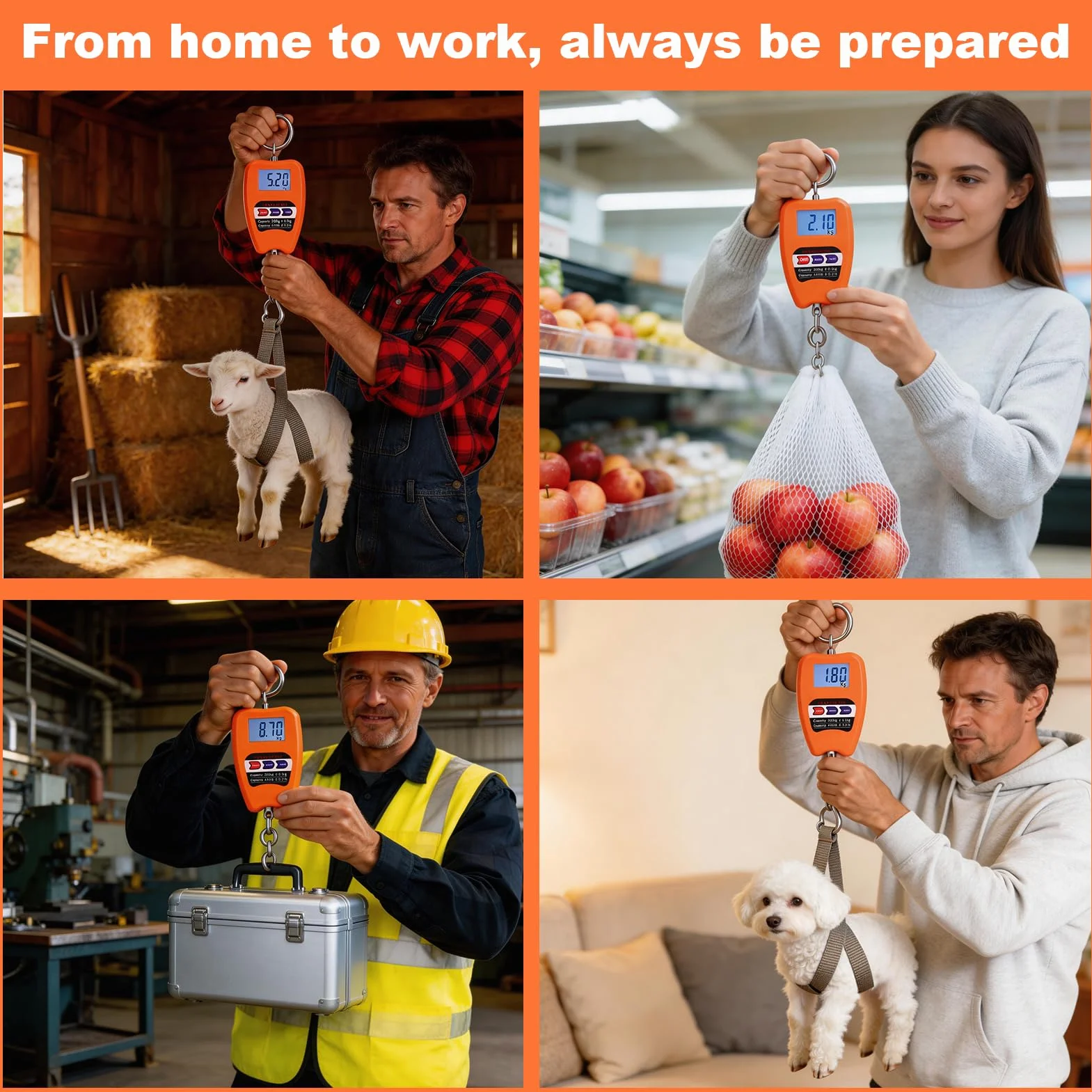 Digitale Hängewaage Digitale Kranwaage Tragbare Mini-Hängewaage 200 kg Elektronische Hakenwaage Tragbare Digitalwaage Mit LCD-Bildschirm Kofferwaage Digital mit Haken Gepäckwaagen für Reisen