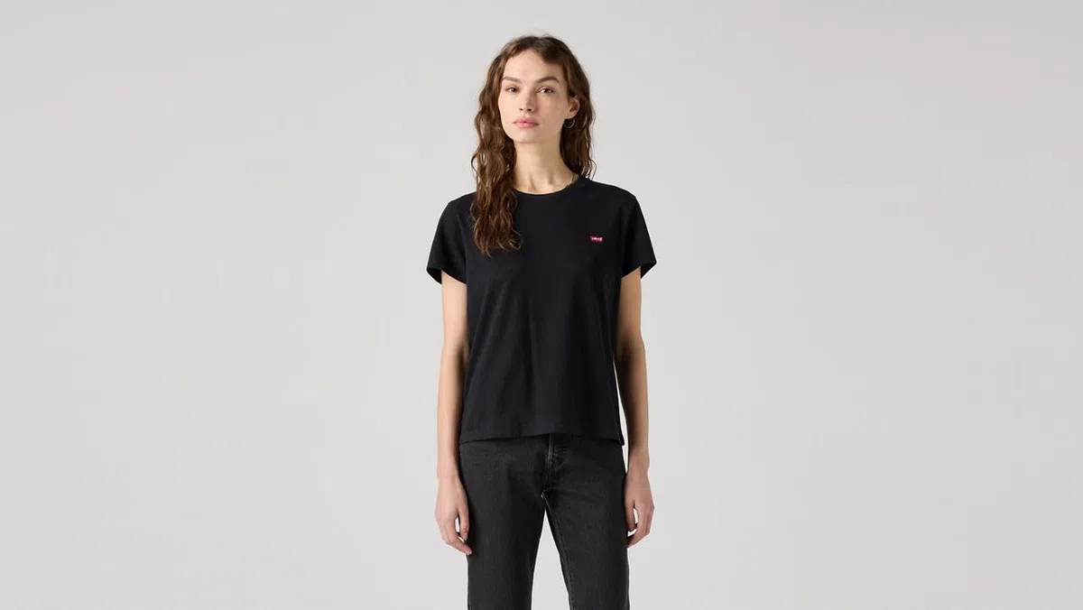 Levi's Damen The Perfect Tee T-Shirt, Large Batwing