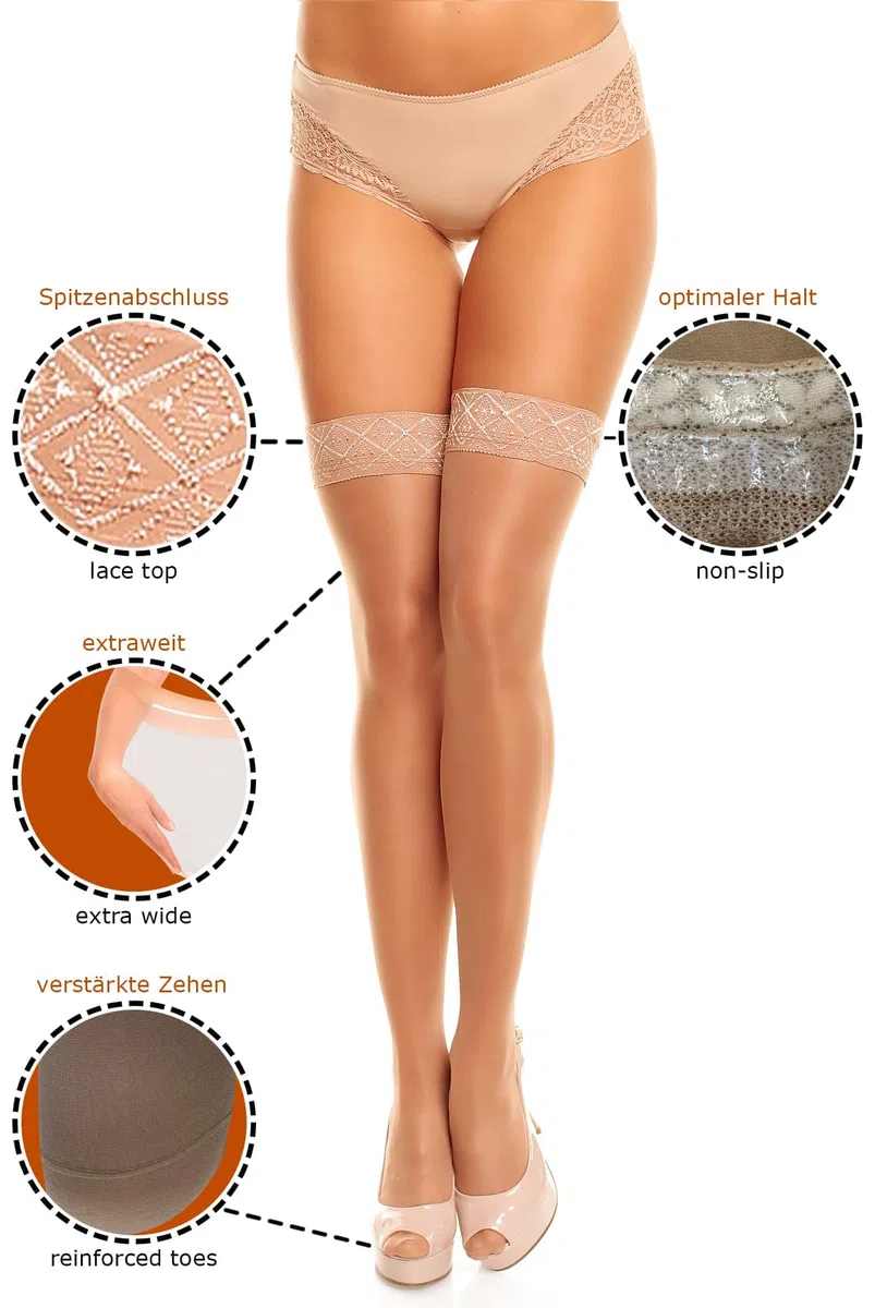 GLAMORY Damen Allure 20 Halterlose Strümpfe (1er Pack)